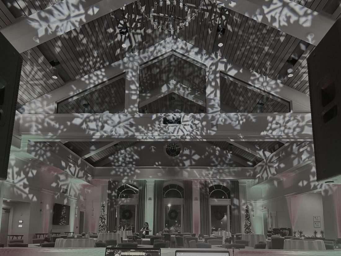 The same venue before up-lighting